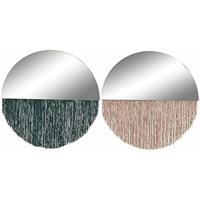 Wandspiegel DKD Home Decor Groen Gouden Franjes 50 x 0,5 x 50 cm (2 Stuks) - thumbnail