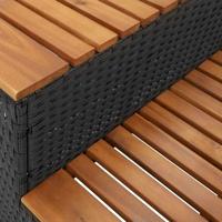 VidaXL Hottub-opstap 100x50x50,5 cm poly rattan&massief acaciahout - thumbnail