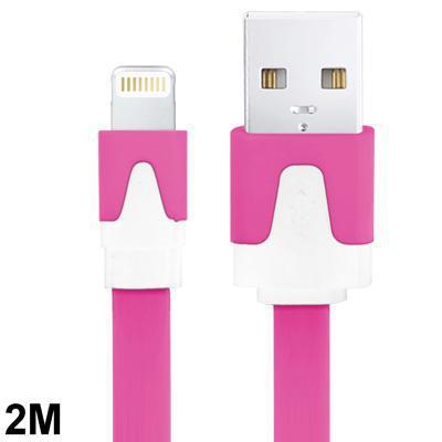 Platte Noodle Stijl USB Sync Data / laad Kabel voor iPhone 6 / 6S & 6 Plus / 6S Plus, iPhone 5 & 5S & 5C, iPad Air, iPad mini, mini 2 Retina, Kabel Le