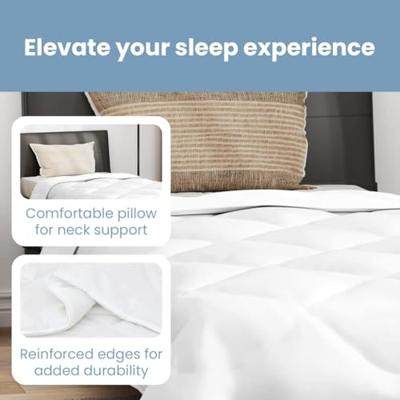 VidaXL Zomer dekbed met kussen 2 pcs wit microvezel