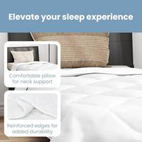 VidaXL Zomer dekbed met kussen 2 pcs wit microvezel - thumbnail