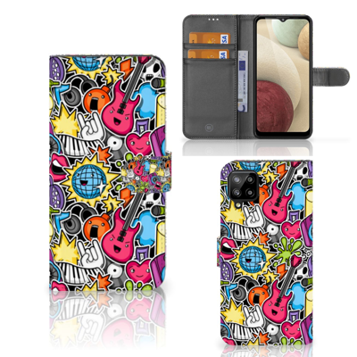 Samsung Galaxy A12 | Wallet Case | met Pasjes | Punk Rock