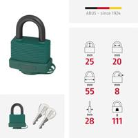 Abus hangslot 70al/45 grn - thumbnail
