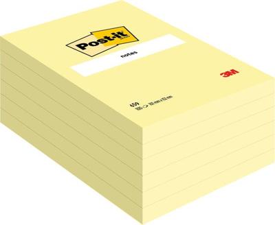 Memoblok Post-it 659 102x152mm geel Memoblok Post-it 659 102x152mm geel