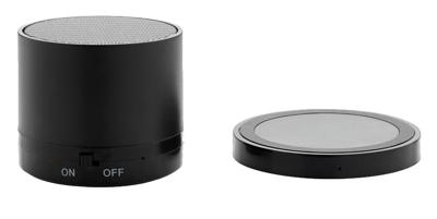 XD Collection speaker/oplader bluetooth 7 cm ABS zwart 3 delig