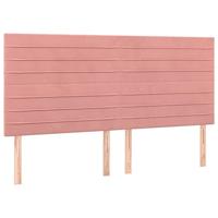 Boxspring met matras fluweel roze 160x200 cm - thumbnail