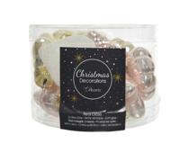 Figuur glas mix lichtroze 12st Kerst Decoris - Decoris - thumbnail