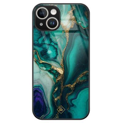 iPhone 13 hardcase - Marmer groen goud