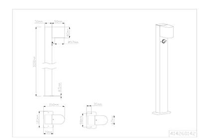 Trio TerrasverlichtingRoya met sensor - 414260142