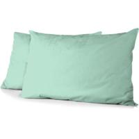 Set van 2 kussenslopen - HOME LINGE PASSION - HP72083 - 82 g Microvezel - 50 x 70 cm - Aqua Groen - thumbnail
