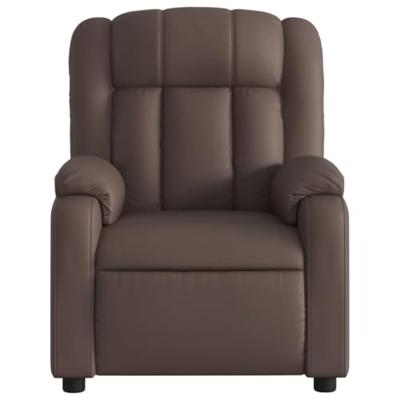 Fauteuil verstelbaar kunstleer bruin