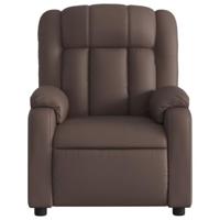 Fauteuil verstelbaar kunstleer bruin - thumbnail