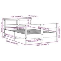 Bedframe zonder matras massief grenenhout 120x200 cm - thumbnail