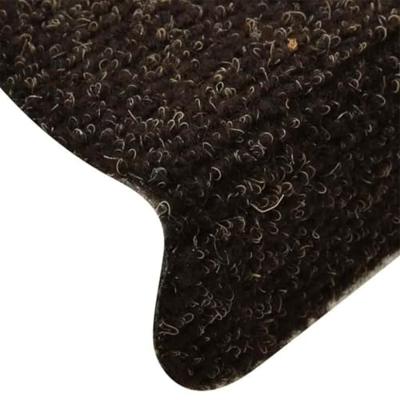 VidaXL Trapmatten zelfklevend 15 st 65x21x4 cm naaldvilt donkerbruin