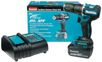 Makita dhp487sf 18v klopboor-/schroefmachine koolborstelloos 3,0 ah accu (1 st), oplader - thumbnail