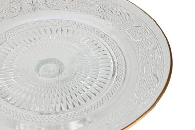 Eetbord Home ESPRIT Transparant Gouden Kristal 23 x 23 x 8 cm