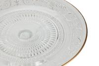 Eetbord Home ESPRIT Transparant Gouden Kristal 23 x 23 x 8 cm - thumbnail