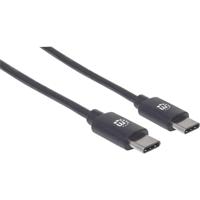 Manhattan 354882 USB-kabel USB 2.0 USB-C stekker 3.00 m Zwart - thumbnail