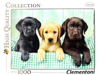 Clementoni puzzel drie labradors - 1000 puzzelstukjes - thumbnail