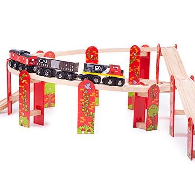 Bigjigs houten rails viaduct uitbreidingsset, 27dlg.