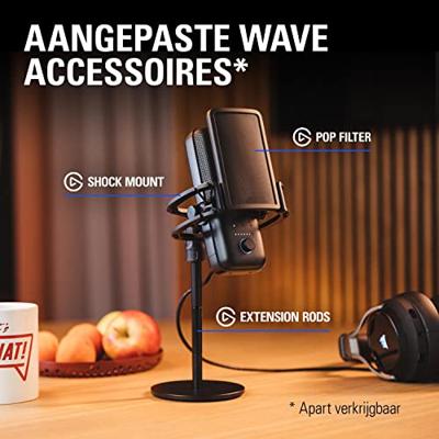 Elgato Wave 3 Streaming Microfoon Zwart - thumbnail