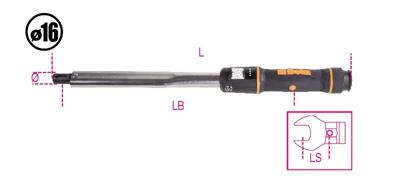 Beta Momentsleutels met klikmechanisme voor het links- en rechtsom vastdraaien, Torsie nauwkeurigheid: ±3% 668N/20 - 006680020