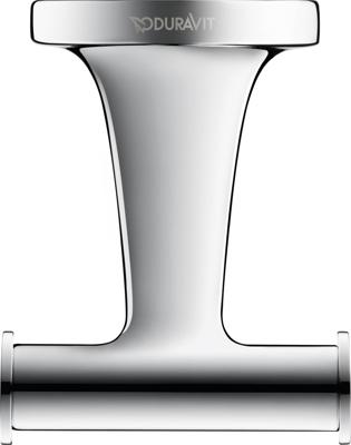 Duravit Starck T Handdoekhaak Dubbel 6x7,6x5 cm Chroom Duravit Starck T Handdoekhaak Dubbel 6x7,6x5 cm Chroom