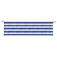 Bankkussens 2 st 180x50x7 cm stof gestreept wit en blauw - thumbnail