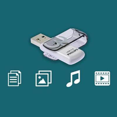 Philips FM32FD00B USB flash drive 32 GB USB Type-A 3.0 (3.1 Gen 1) Zwart, Wit