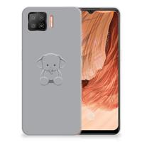 OPPO A73 4G Telefoonhoesje met Naam Grijs Baby Olifant - thumbnail