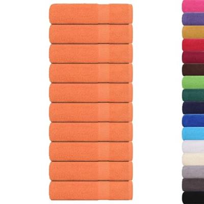 VidaXL Douchehanddoeken 10 st 70x140 cm 360 g/m² 100% katoen oranje