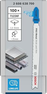 Bosch Accessoires Decoupeerzaagblad T 123 XF Progressor for Metal 100st - 2608638700