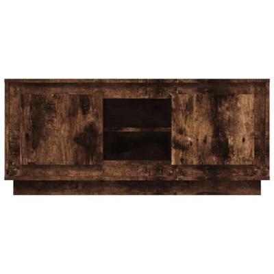 Tv-meubel 102x35x45 cm bewerkt hout gerookt eikenkleurig - thumbnail