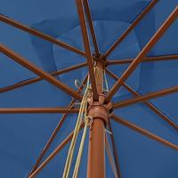Parasol met houten paal 300x300x273 cm azuurblauw - thumbnail