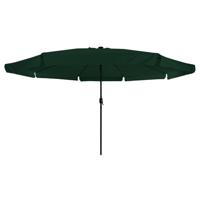 Tuinparasol Groen en Zwart 395 x 395 x 245 cm - thumbnail