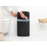 Brabantia Bo Afvalemmer 12 L - Matt Black - thumbnail