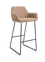 Jesper Home Barkruk 'Hiroo' Slide Black, kleur Whisper Wheat (zithoogte 75cm) - thumbnail