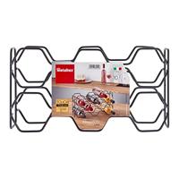 Metaltex Wijnrek Hexagon voor 10 Flessen 43x12x22 cm Zwart - thumbnail