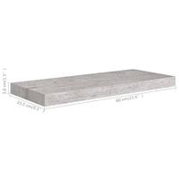 Wandschap zwevend 60x23,5x3,8 cm MDF betongrijs - thumbnail