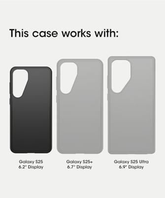 Otterbox Defender XT Series Backcover Samsung Galaxy S25 Transparant, Zwart Inductieve lading