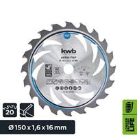 kwb 583354 Hardmetaal-cirkelzaagblad 150 x 16 x 1.0 mm Aantal tanden: 20 1 stuk(s) - thumbnail