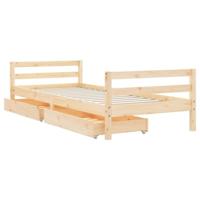Kinderbedframe met lades 90x200 cm massief grenenhout - thumbnail