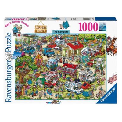 Ravensburger ray's comic series - holiday resort 1: the campsite - legpuzzel 1000 stukjes
