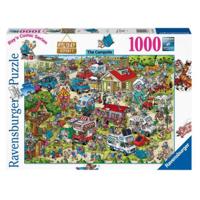 Ravensburger ray's comic series - holiday resort 1: the campsite - legpuzzel 1000 stukjes - thumbnail