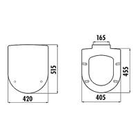 Closetzitting Boss & Wessing Grande Inox Scharnieren en Softclose Wit Boss & Wessing - thumbnail