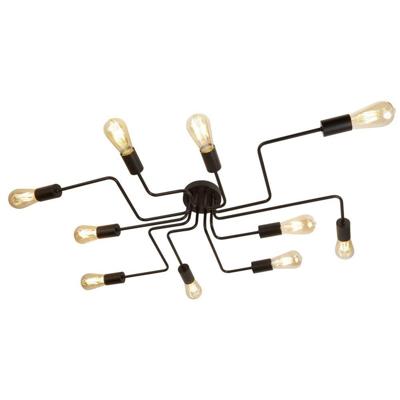 Searchlight PlafondlampCircuit Spider 10-lichts mat zwart - 99210-10BK