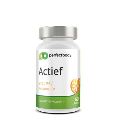 Vitamine B6, B12 & Foliumzuur capsules - Actieve vormen - Voor energie & zwangerschap - 60 plantcapsules PerfectBody