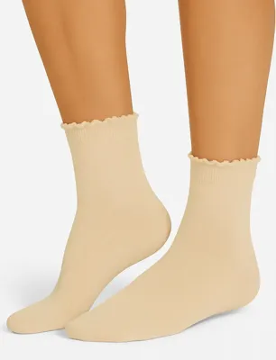 Marcmarcs 2-pack bamboe dames sokken - Kanten randje - Kanten bamboe sokken