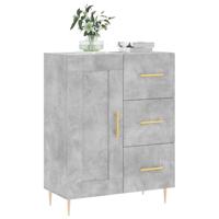 Dressoir 69,5x34x90 cm bewerkt hout betongrijs - thumbnail