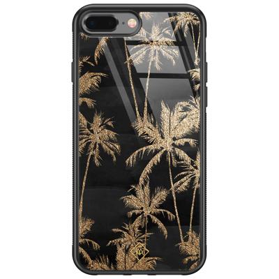 iPhone 8 Plus/7 Plus glazen hardcase - Palmbomen iPhone 8 Plus/7 Plus glazen hardcase - Palmbomen